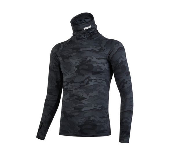 Férfi sportblúz pólógallérral és felirattal