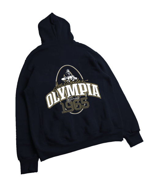 Sportos férfi blúz mintával és kapucnival