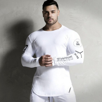Νέο μοντέλο αθλητική μπλούζα με επιγραφή για άνδρες