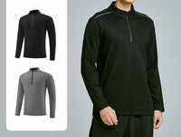 Ātri žūstošs vīriešu sporta tops ar rāvējslēdzēju