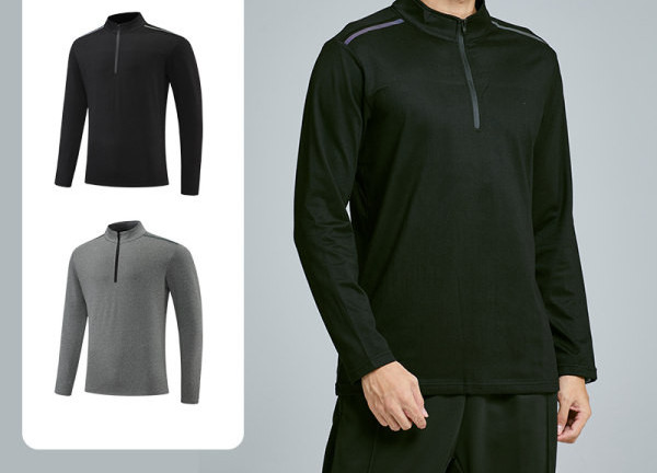 Ātri žūstošs vīriešu sporta tops ar rāvējslēdzēju