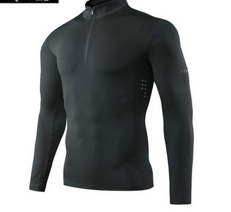 Sportos férfi blúz pólógallérral, cipzárral