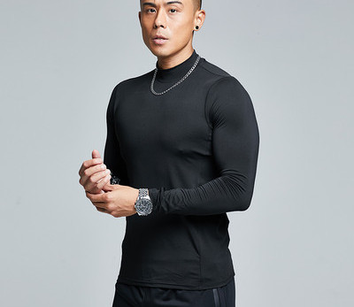 Men`s fitted long sleeve blouse with lettering