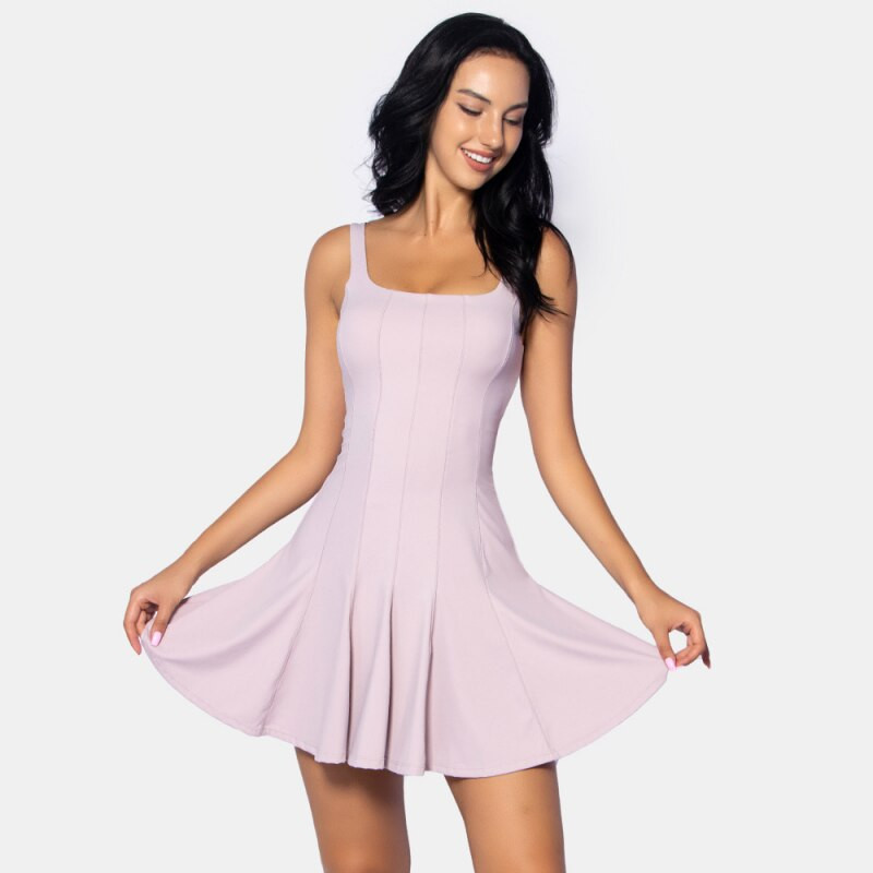 CUGOAO divatos ujjatlan egyrészes teniszruha, rövidnadrággal, női szexi redőzött golf tollaslabda ruhák Sportruházat