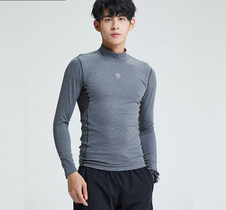 Férfi sportblúz, testhezálló, hosszú ujjú modell