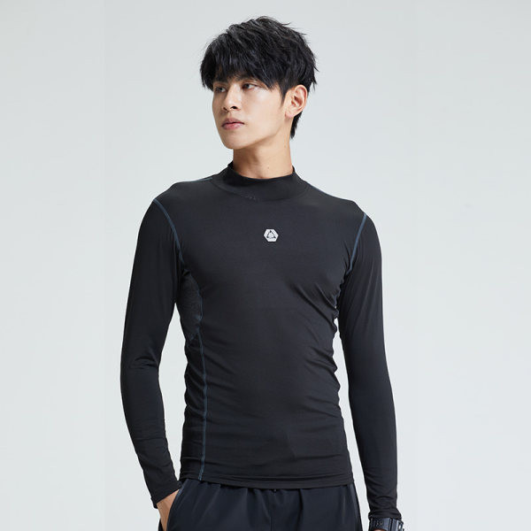 Férfi sportblúz, testhezálló, hosszú ujjú modell