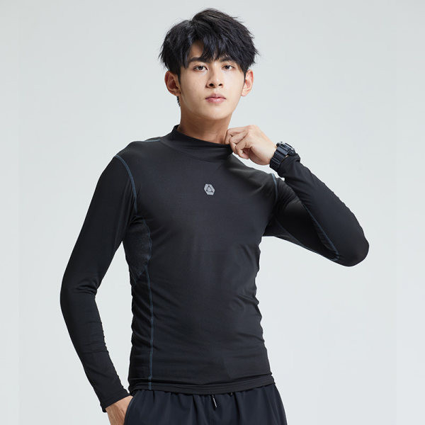 Férfi sportblúz, testhezálló, hosszú ujjú modell