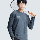 Elastīga vīriešu blūze ar sporta rakstu ar garām piedurknēm