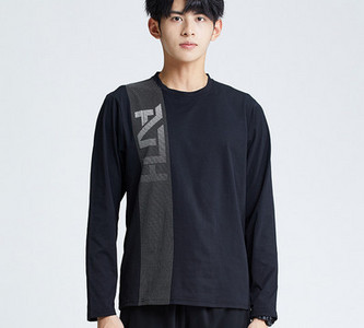 Vīriešu ikdienas blūze ar apaļu kaklu - trīs krāsas