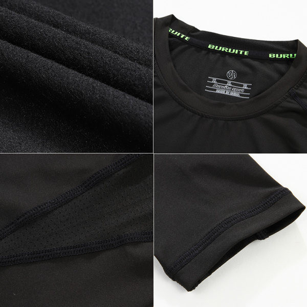 Αθλητική ανδρική μπλούζα με μακριά μανίκια και ζεστή φόδρα