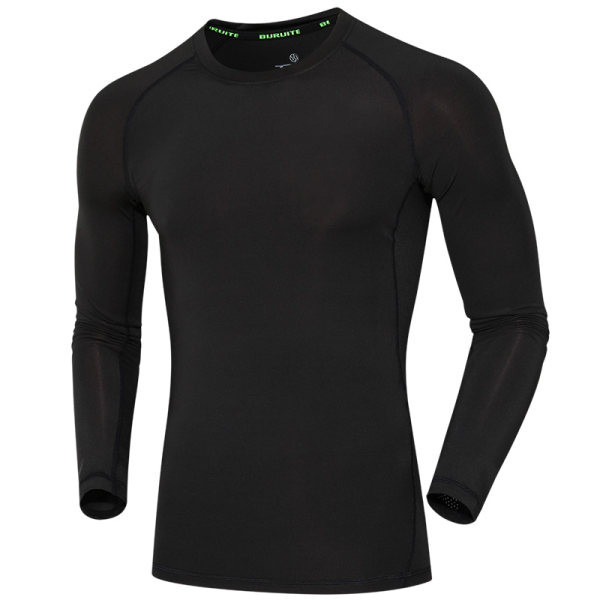 Αθλητική ανδρική μπλούζα με μακριά μανίκια και ζεστή φόδρα