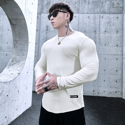 Раирана мъжка блуза спортен модел