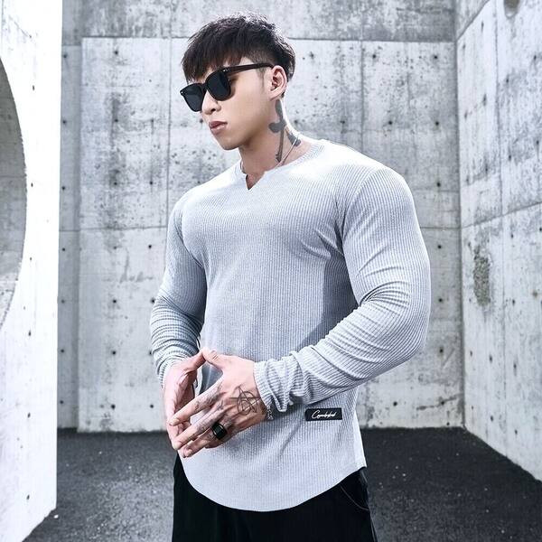 Vyriška laisvalaikio palaidinė ilgomis rankovėmis – trijų spalvų