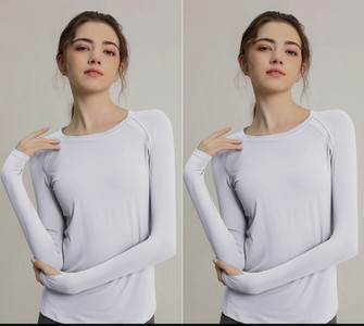 Sieviešu sporta blūze ar garām piedurknēm