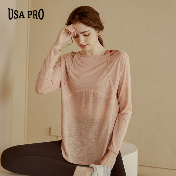 Широк модел дамска спортна блуза с дълъг ръкав