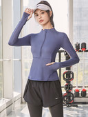 Sieviešu sporta blūze ar pusi rāvējslēdzēju un kabatu