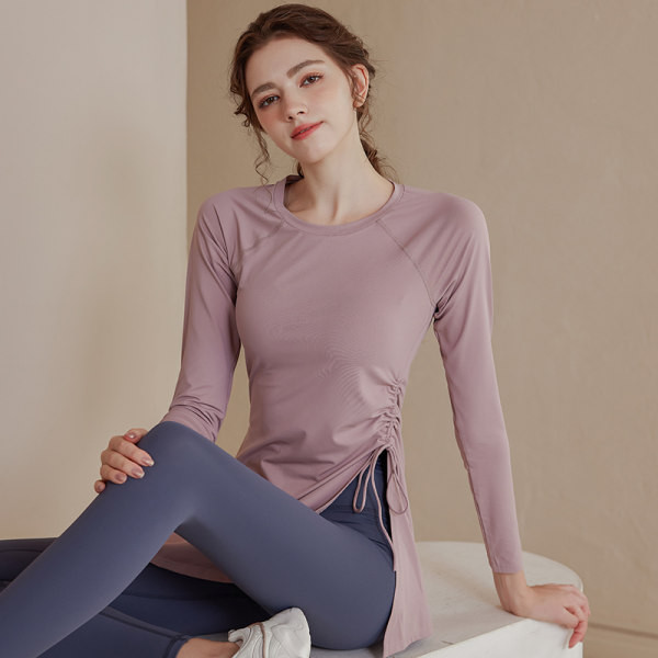 Sportiska sieviešu asimetriska blūze ar šķēlumiem