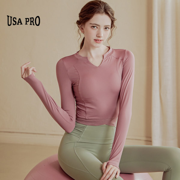 Sieviešu sporta blūze ar V veida kakla izgriezumu