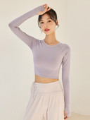 Νέο μοντέλο γυναικεία κοντή μπλούζα με μακριά μανίκια - κατάλληλη για σπορ