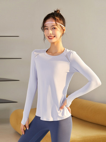 Γυναικεία μπλούζα από ύφασμα που στεγνώνει γρήγορα - κατάλληλη για αθλήματα