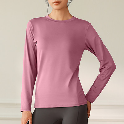 Tīra modeļa sieviešu sporta blūze ar garām piedurknēm