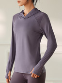 Női sport blúz kapucnival és felirattal