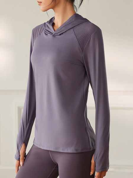 Női sport blúz kapucnival és felirattal