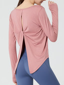 Ženska sportska bluza dugih rukava i ovalnog izreza