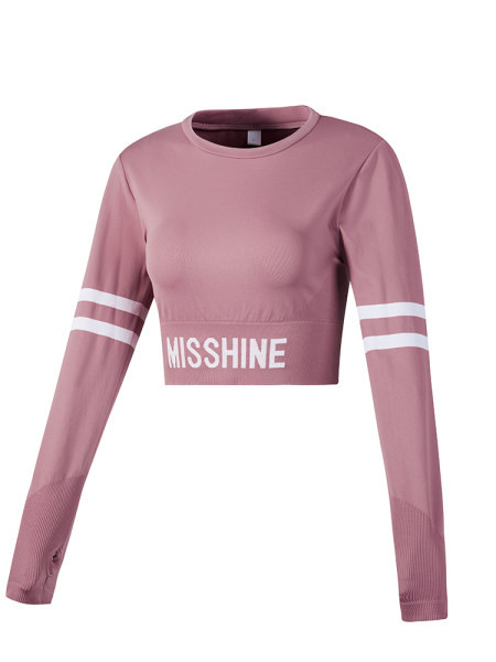 Női testhezálló sportblúz, hosszú ujjal