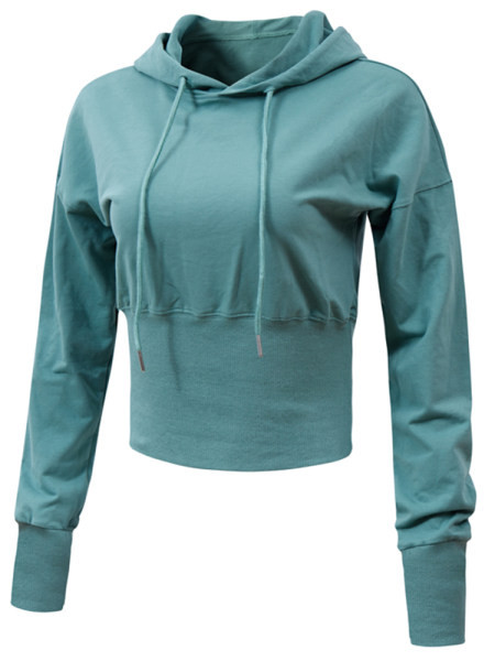 Sieviešu sporta blūze ar kapuci ar mežģīnēm