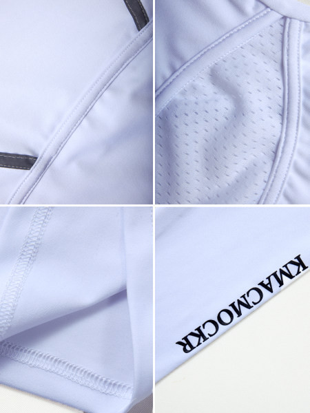 Sporta blūze ar apaļu kakla izgriezumu baltā un melnā krāsā