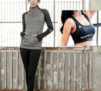 Ātri žūstoša sieviešu sporta blūze ar rāvējslēdzēju