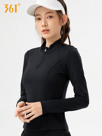 Дамска спортна блуза с дълъг ръкав и цип