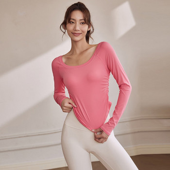 Ежедневна едноцветна спортна блуза за жени