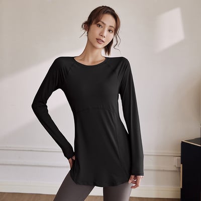 Hosszú ujjú sportblúz - aszimmetrikus modell