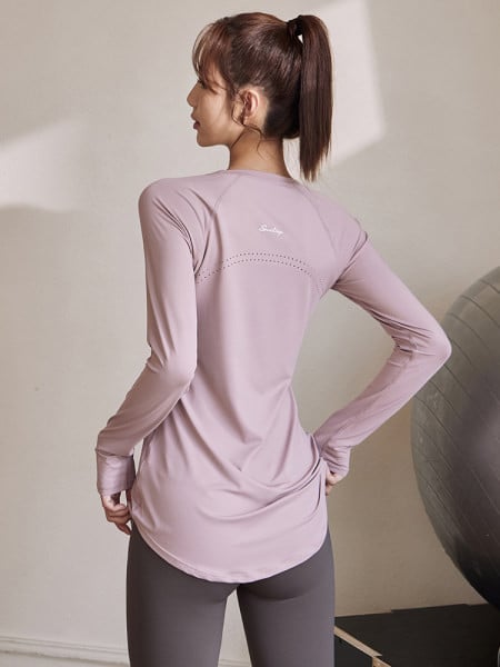 Hosszú ujjú sportblúz - aszimmetrikus modell