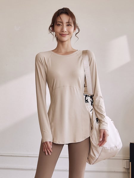 Hosszú ujjú sportblúz - aszimmetrikus modell