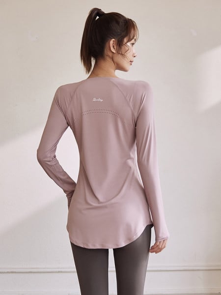Hosszú ujjú sportblúz - aszimmetrikus modell