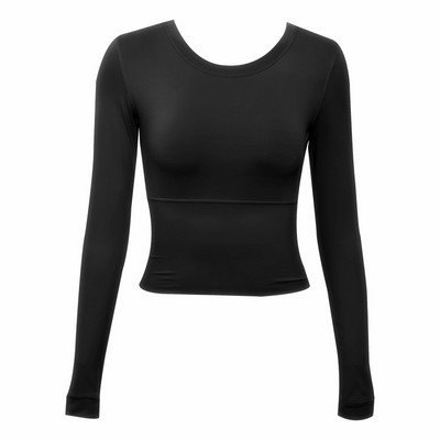 Sieviešu sporta blūze ar apaļu apkakli