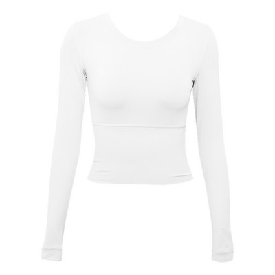Sieviešu sporta blūze ar apaļu apkakli