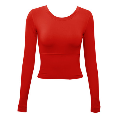 Sieviešu sporta blūze ar apaļu apkakli