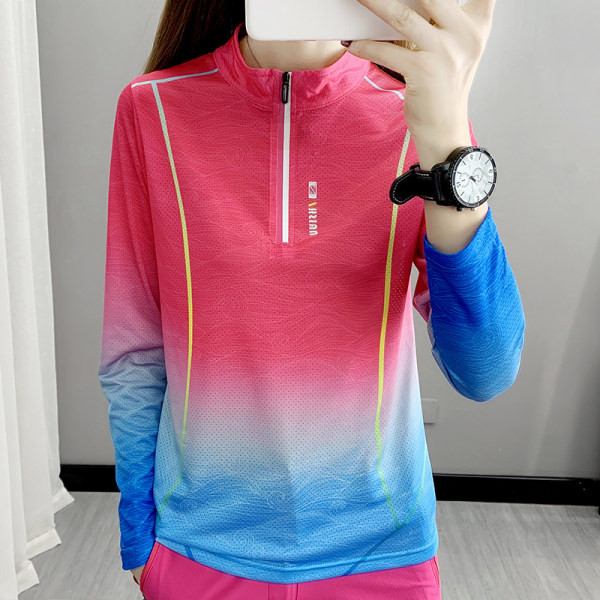 Sieviešu blūze - ar zaigojošām krāsām un rāvējslēdzēju