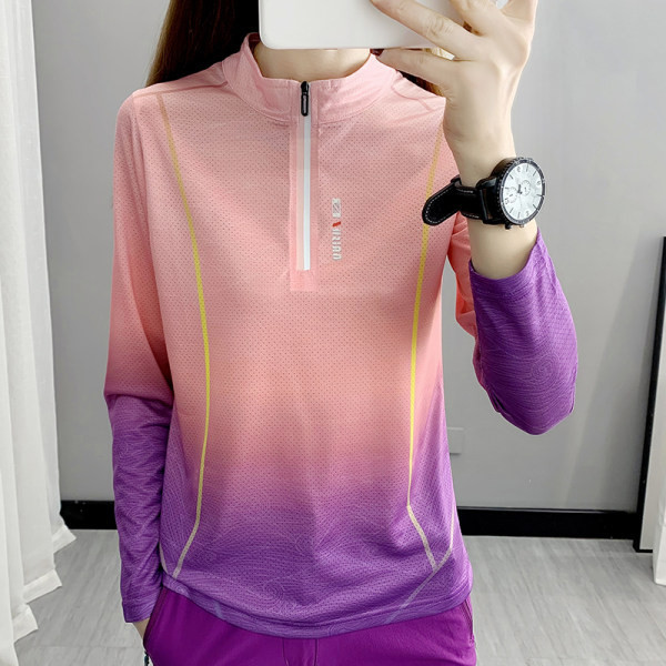 Sieviešu blūze - ar zaigojošām krāsām un rāvējslēdzēju