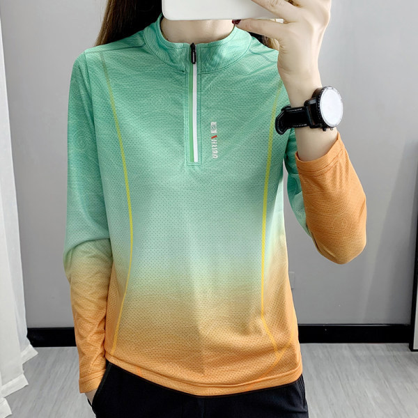 Sieviešu blūze - ar zaigojošām krāsām un rāvējslēdzēju