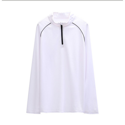 Едноцветна дамска спортна блуза с цип