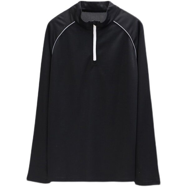 Едноцветна дамска спортна блуза с цип