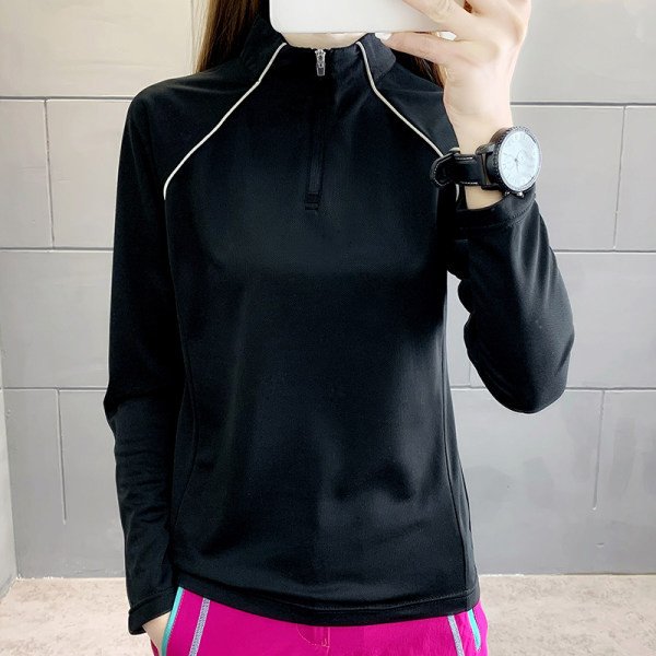 Едноцветна дамска спортна блуза с цип