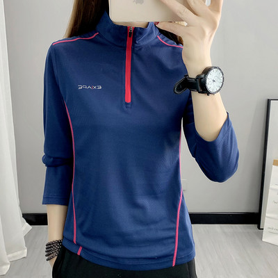 Sports women`s blouse with a zipper - several colors
