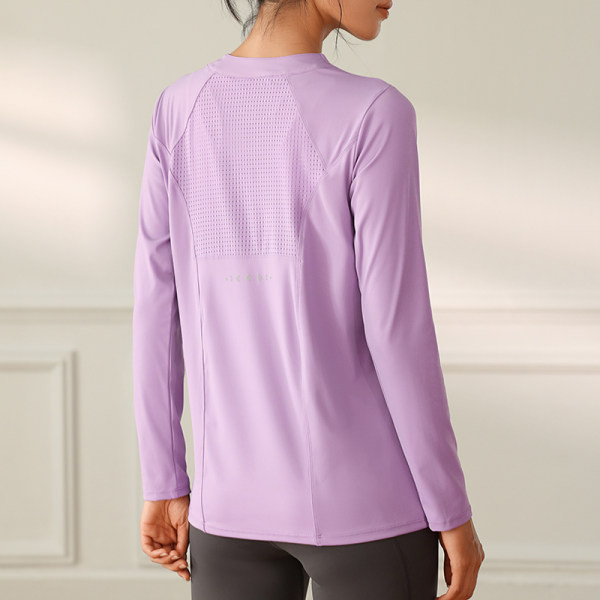 Sieviešu sporta blūze ar apaļu kakla izgriezumu