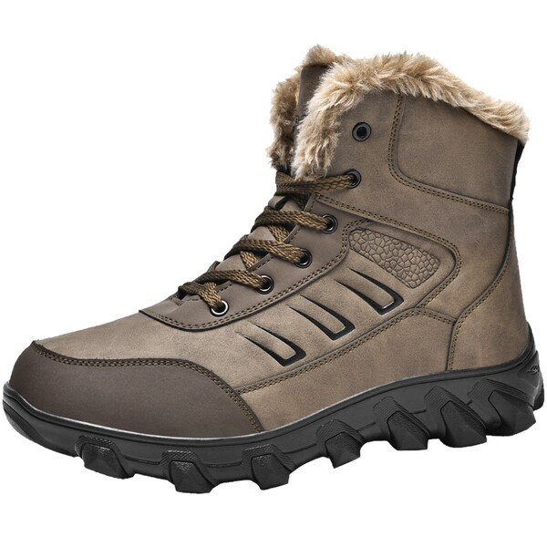 Ανδρικά αδιάβροχα οικολογικά δερμάτινα μποτάκια με φόδρα